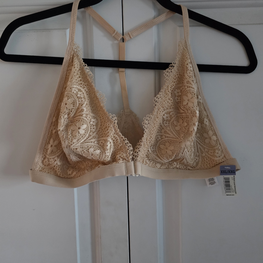 Delicate Lace Bralette in Beige - Comfortable Everyday Support